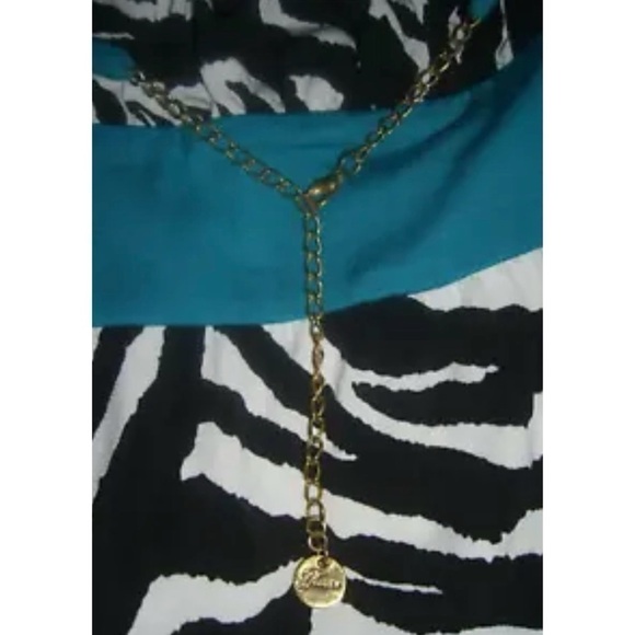 Vintage y2k Guess Jeans Dress Zebra Print Animal Mob Wife Bimbocore Trashy L 00s - Picture 9 of 12